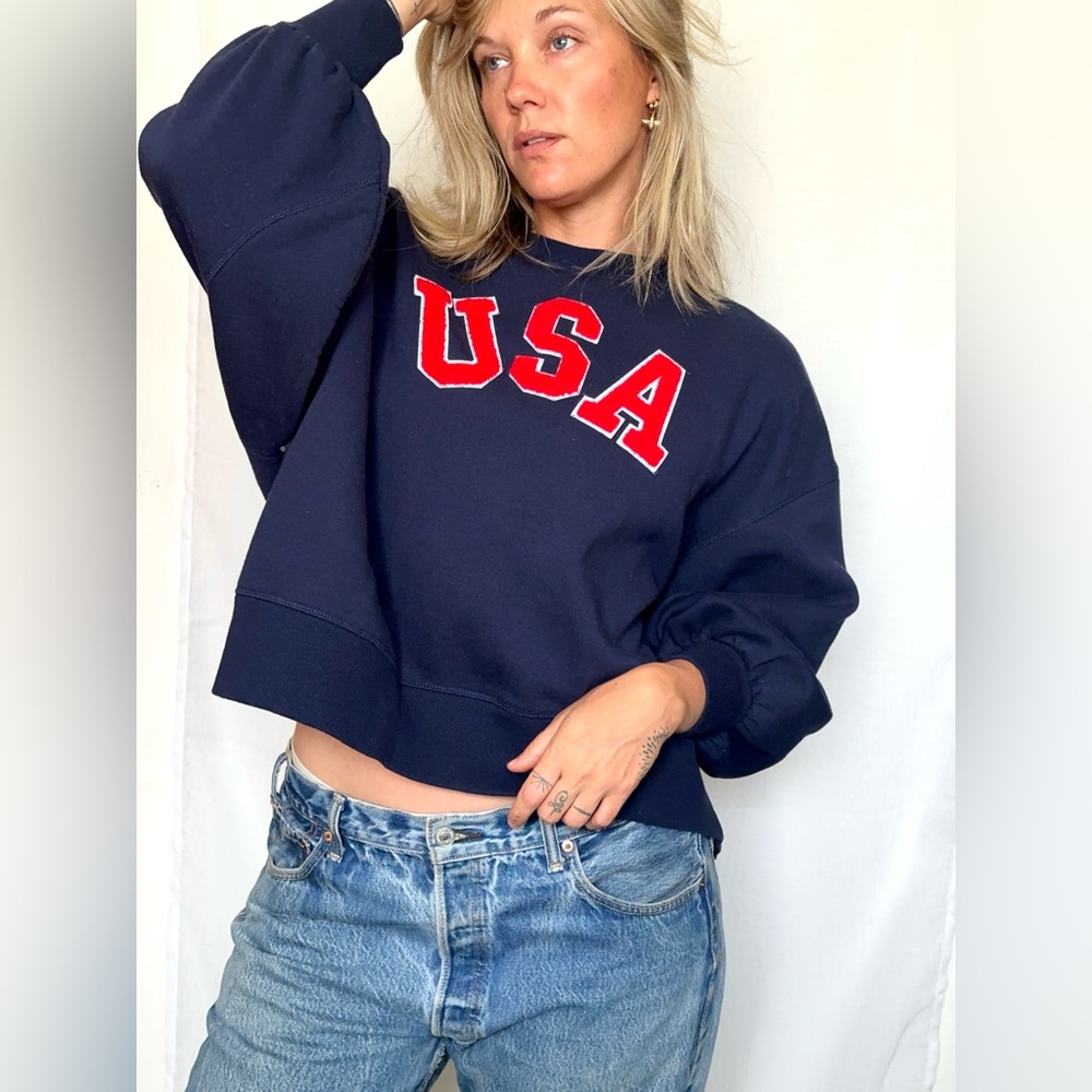 Judith March Navy USA Sweatshirt